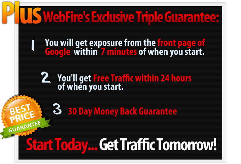 WebFire - Get Instant Free Exposure on Page 1 of Google